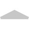 Ekena Millwork Peaked Cap Sunburst Architectural PVC Combination Pediment, 80"W x 26-7/8"H x 2-3/4"P (Pitch 6/12) PEDPC080X270PKC01 - alternate 3